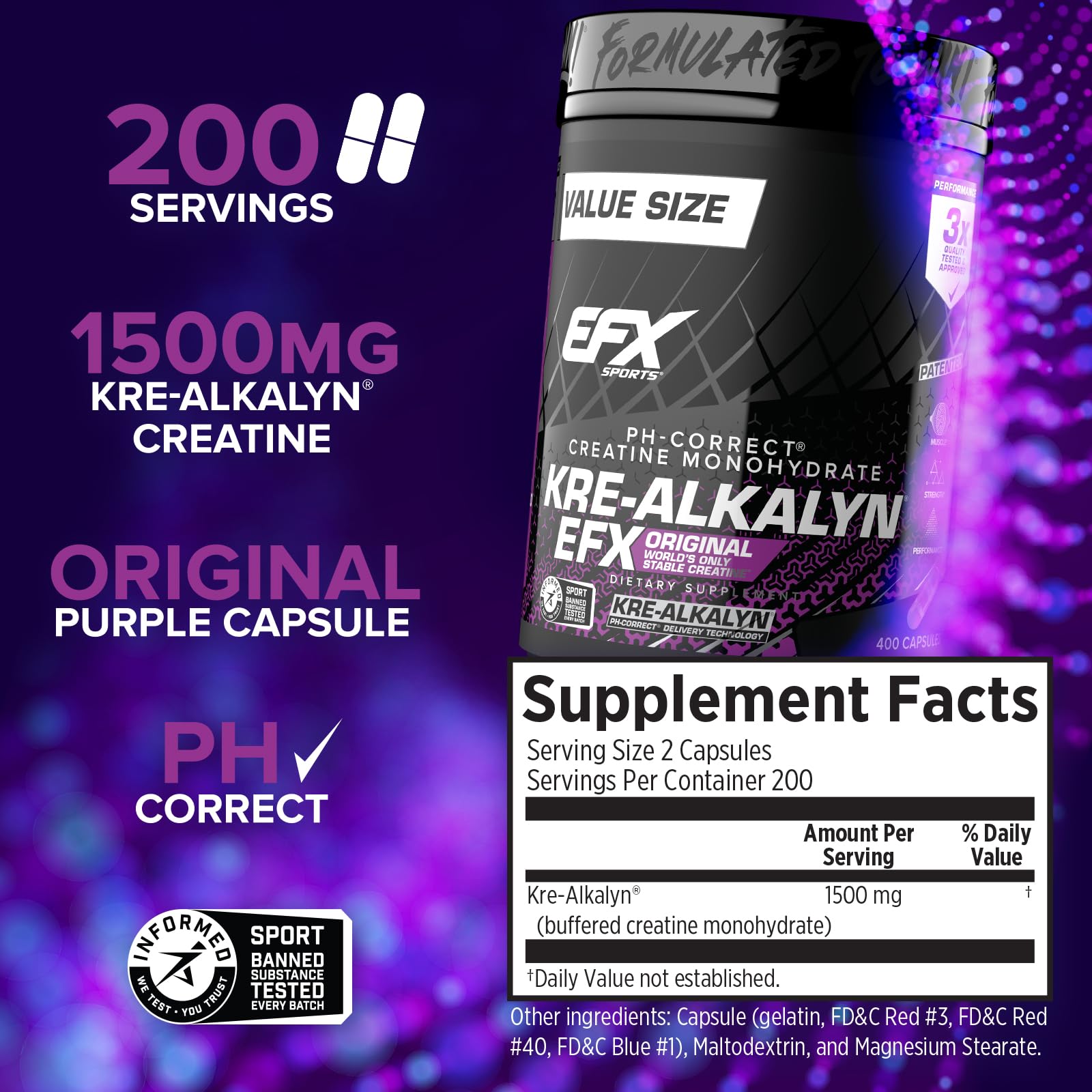 EFX Sports cápsulas en primer plano, textura y acabado que garantizan fácil ingestión