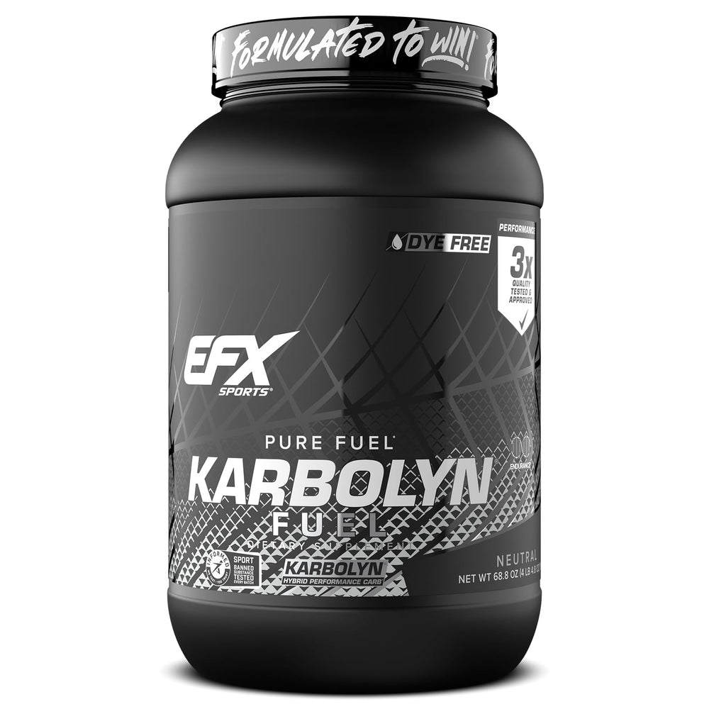 EFX Sports envase frontal de Karbolyn mostrando presentación neutra y claridad de etiqueta