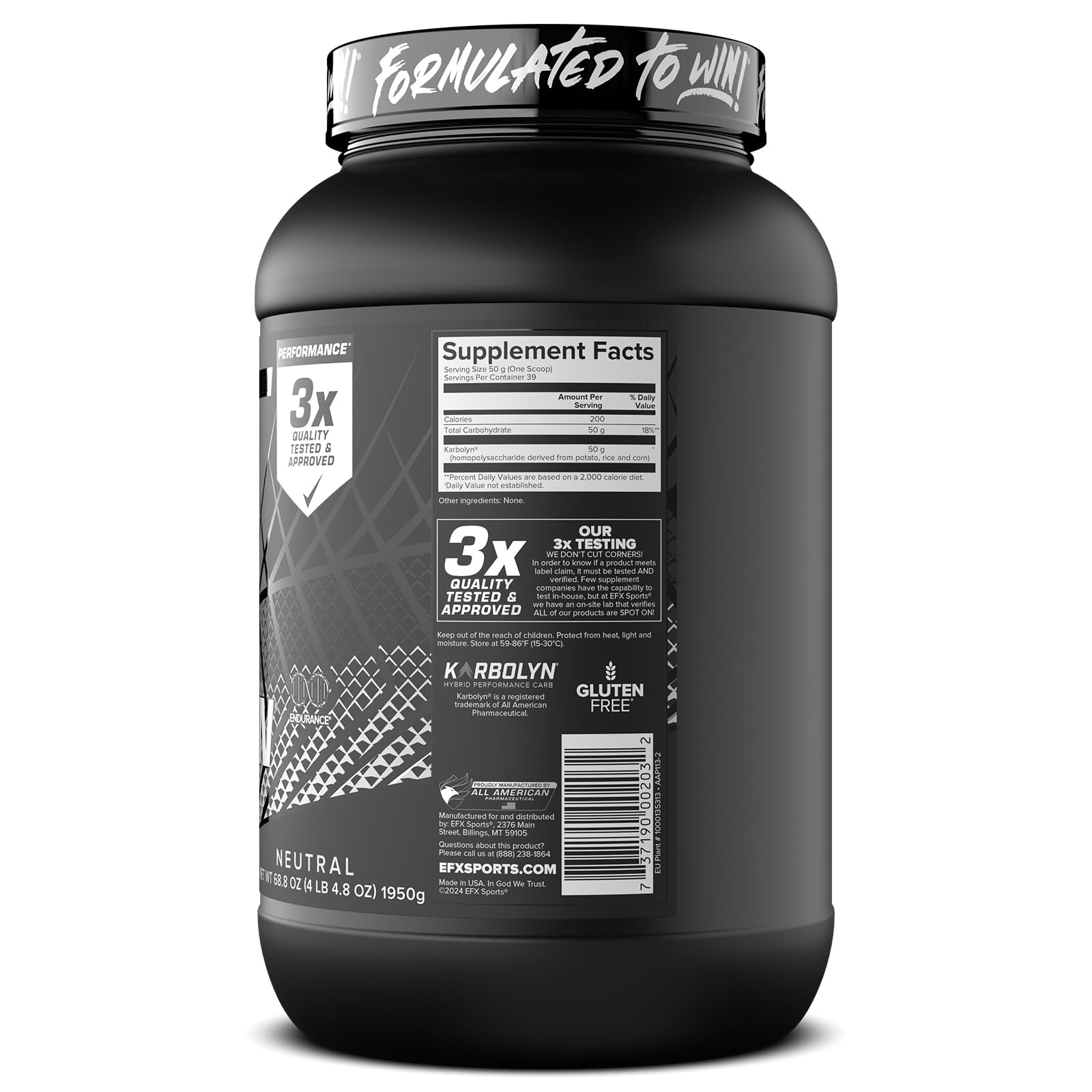 Atleta bebiendo Karbolyn EFX Sports en entorno de entrenamiento para recuperación y energía