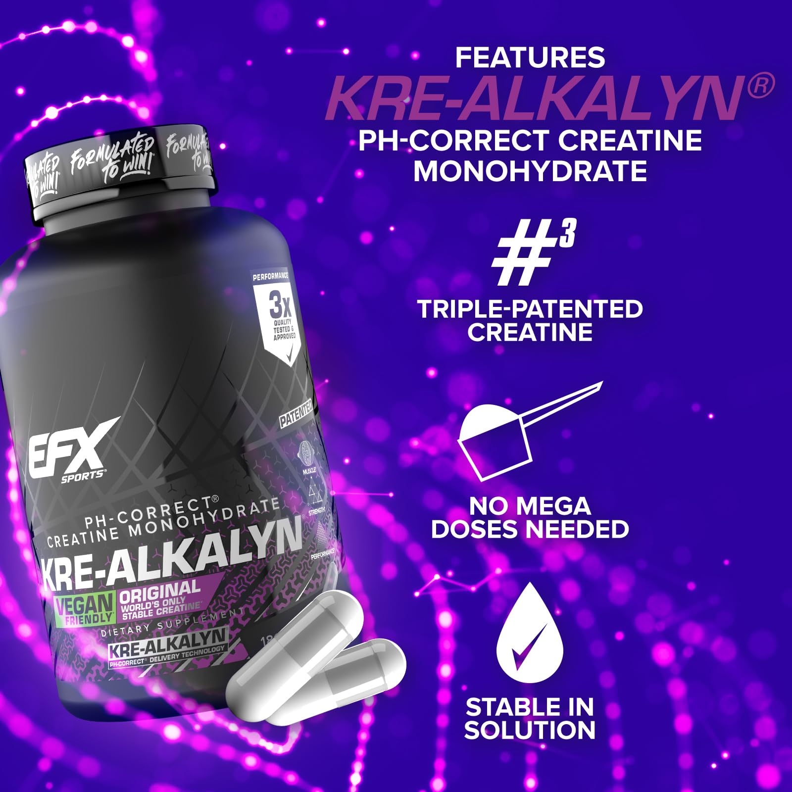 EFX Sports cápsula abierta con detalle de polvo y integridad del ingrediente