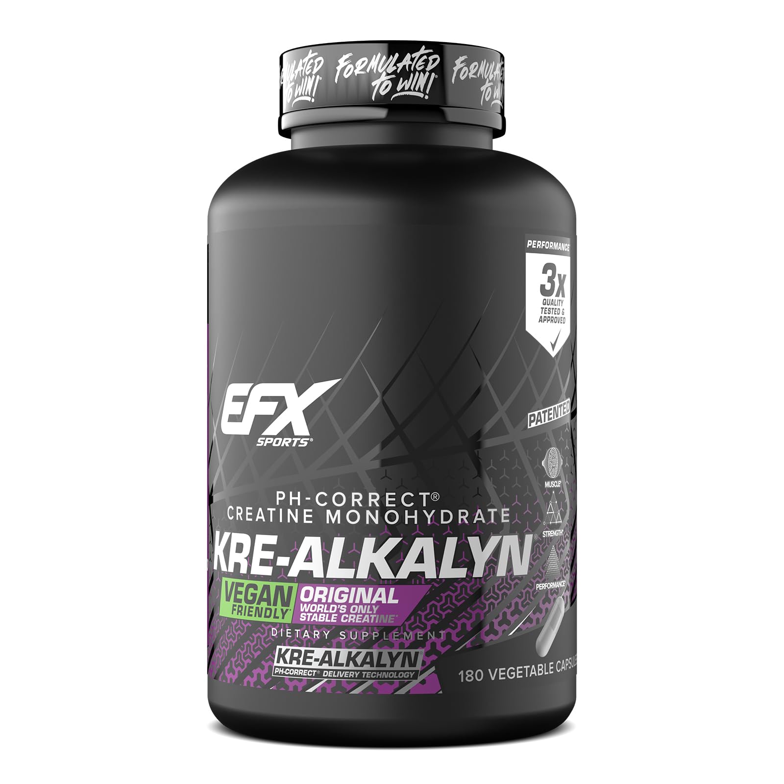 EFX Sports envase frontal mostrando diseño y cantidad, fácil identificación
