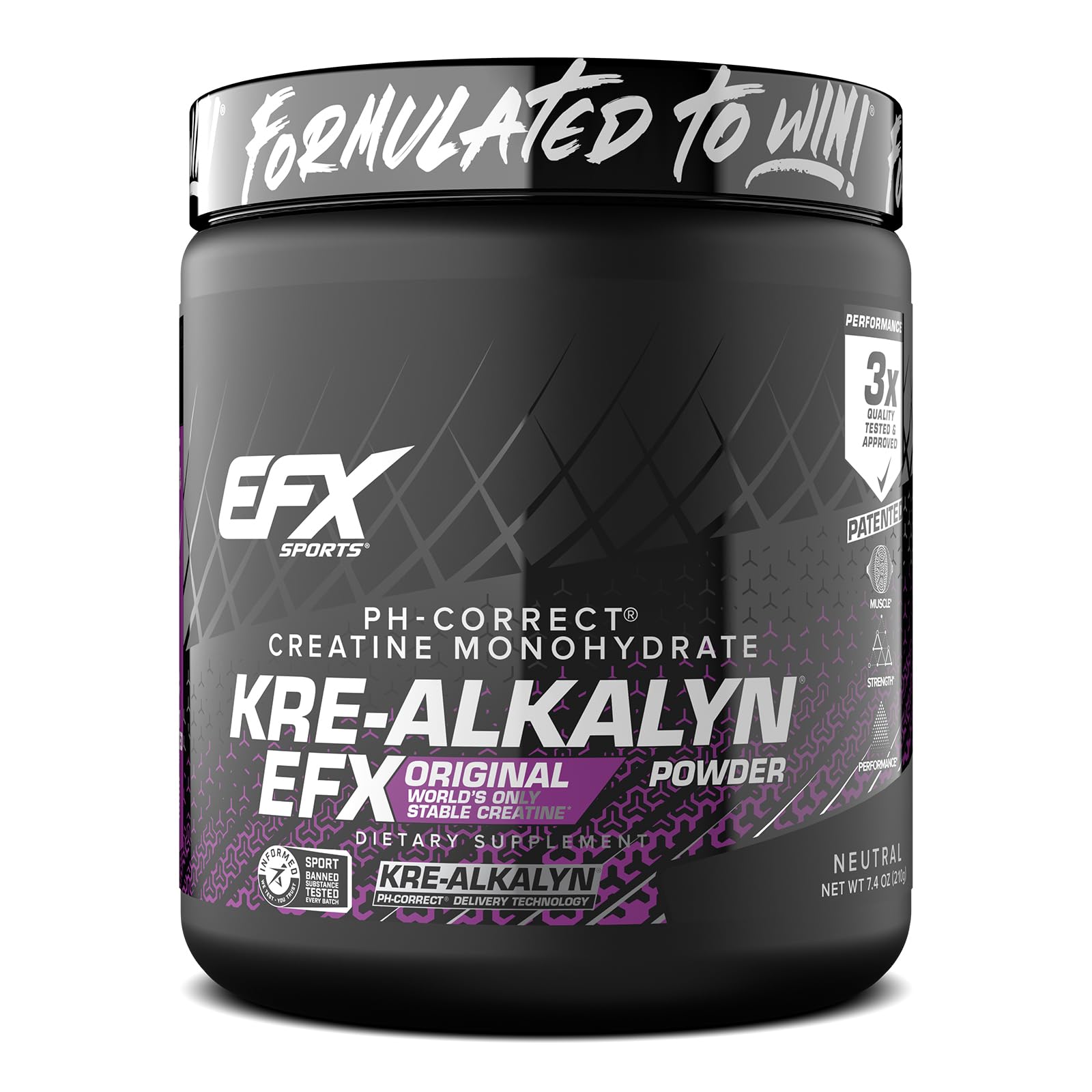 EFX Sports envase frontal del producto mostrando diseño y claridad