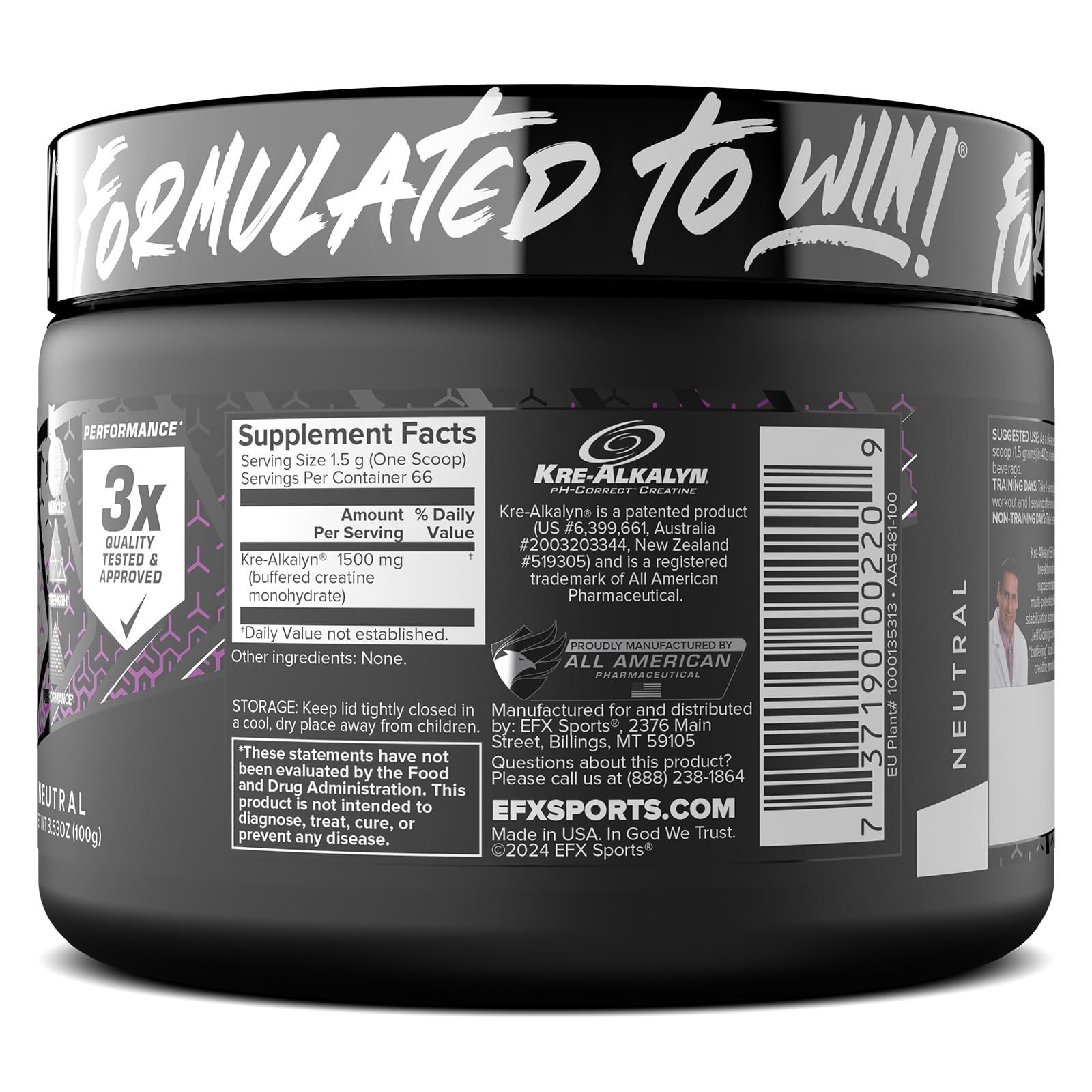 Deportista usando Kre‑Alkalyn EFX antes de una sesión de entrenamiento