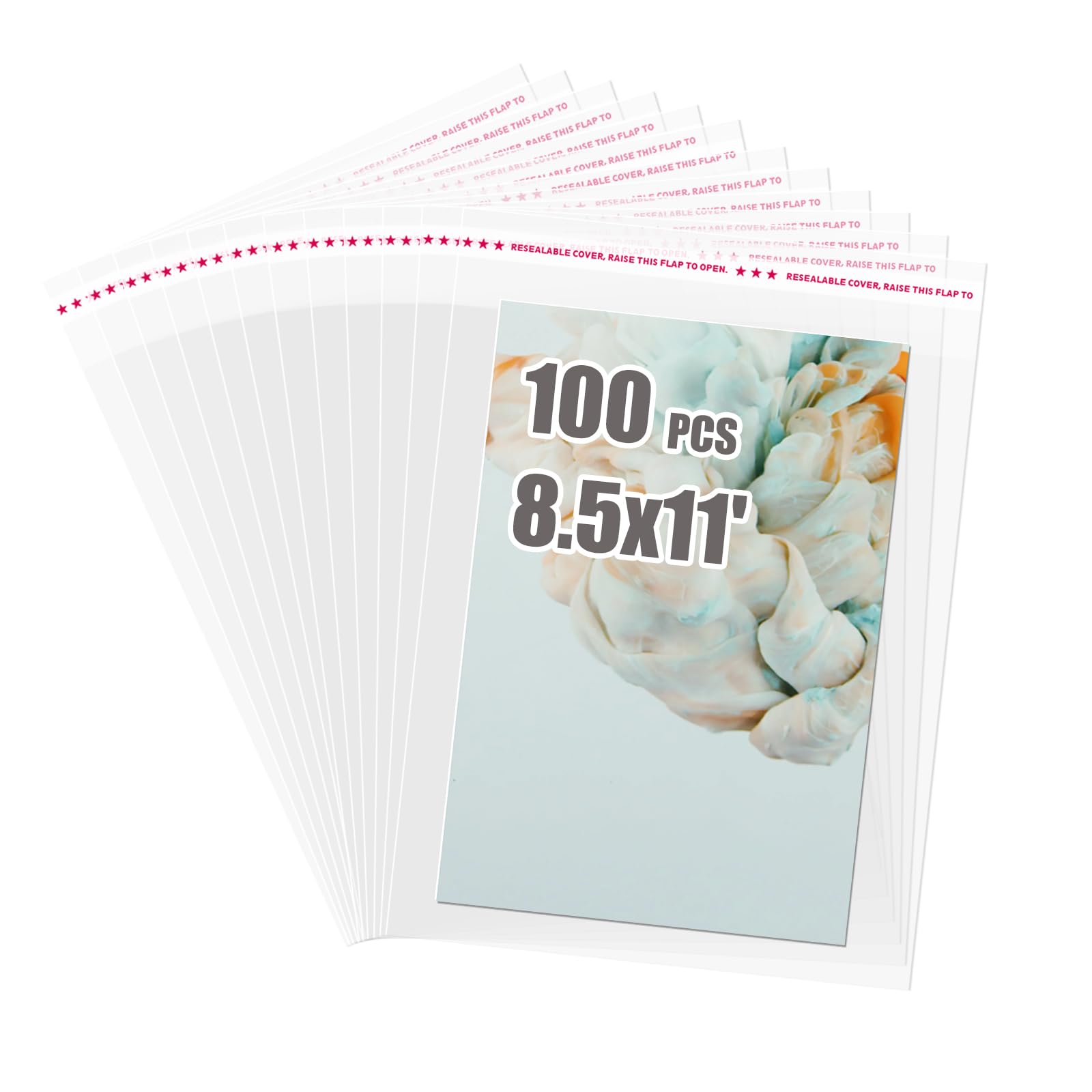Egofine vista frontal del empaque con 100 fundas, protege y organiza