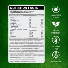 EHP Labs OxyGreens polvo textura fina lista para mezclar y beneficiar digestión
