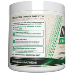 EHP Labs OxyGreens en batido matutino junto a fruta, aporta verduras fácilmente