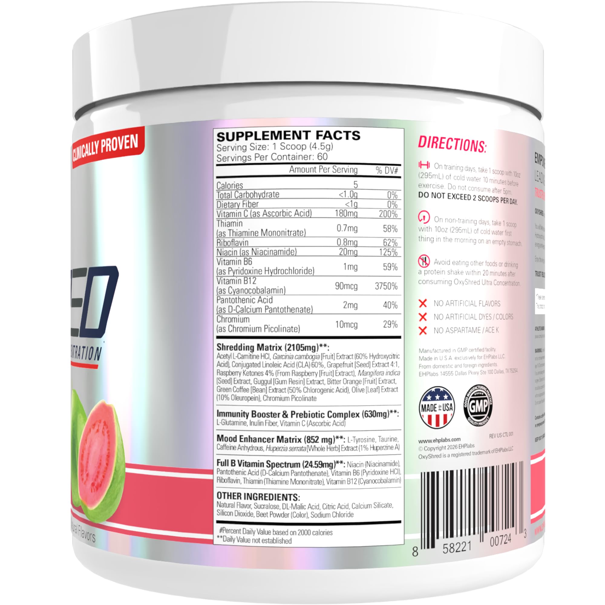Detalle de tapadera EHP Labs OxyShred mostrando cierre seguro y facilidad
