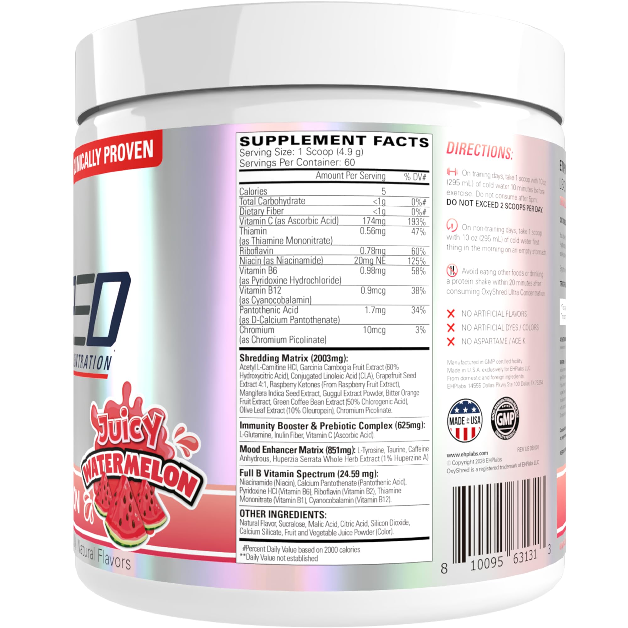 Usuario en gimnasio con OxyShred EHP Labs antes del entrenamiento