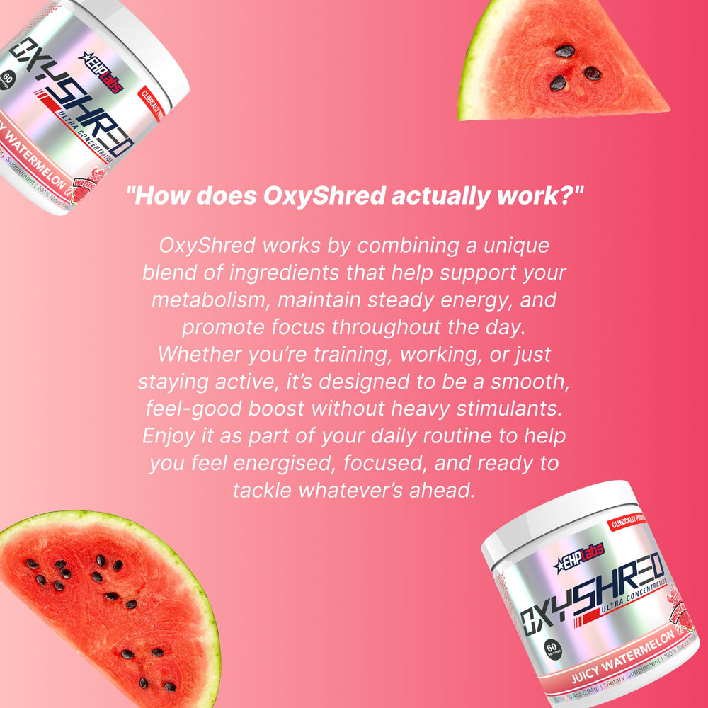 Comparación de tamaño del bote EHP Labs OxyShred para referencia visual
