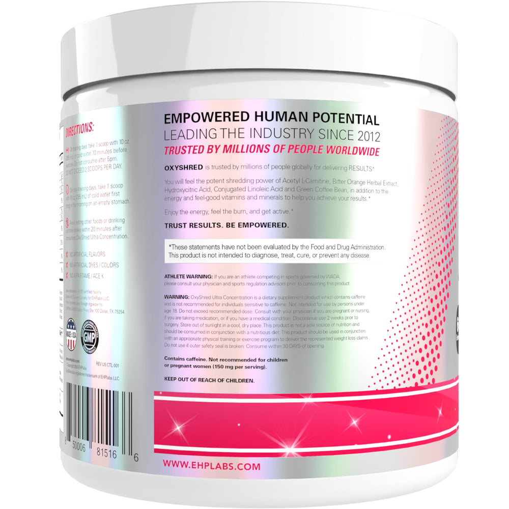 EHP Labs OxyShred en botella deportiva para llevar y continuar el día activo