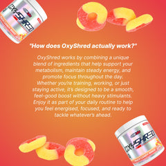 Etiqueta nutricional y lista de ingredientes de OxyShred, EHP Labs transparencia y calidad
