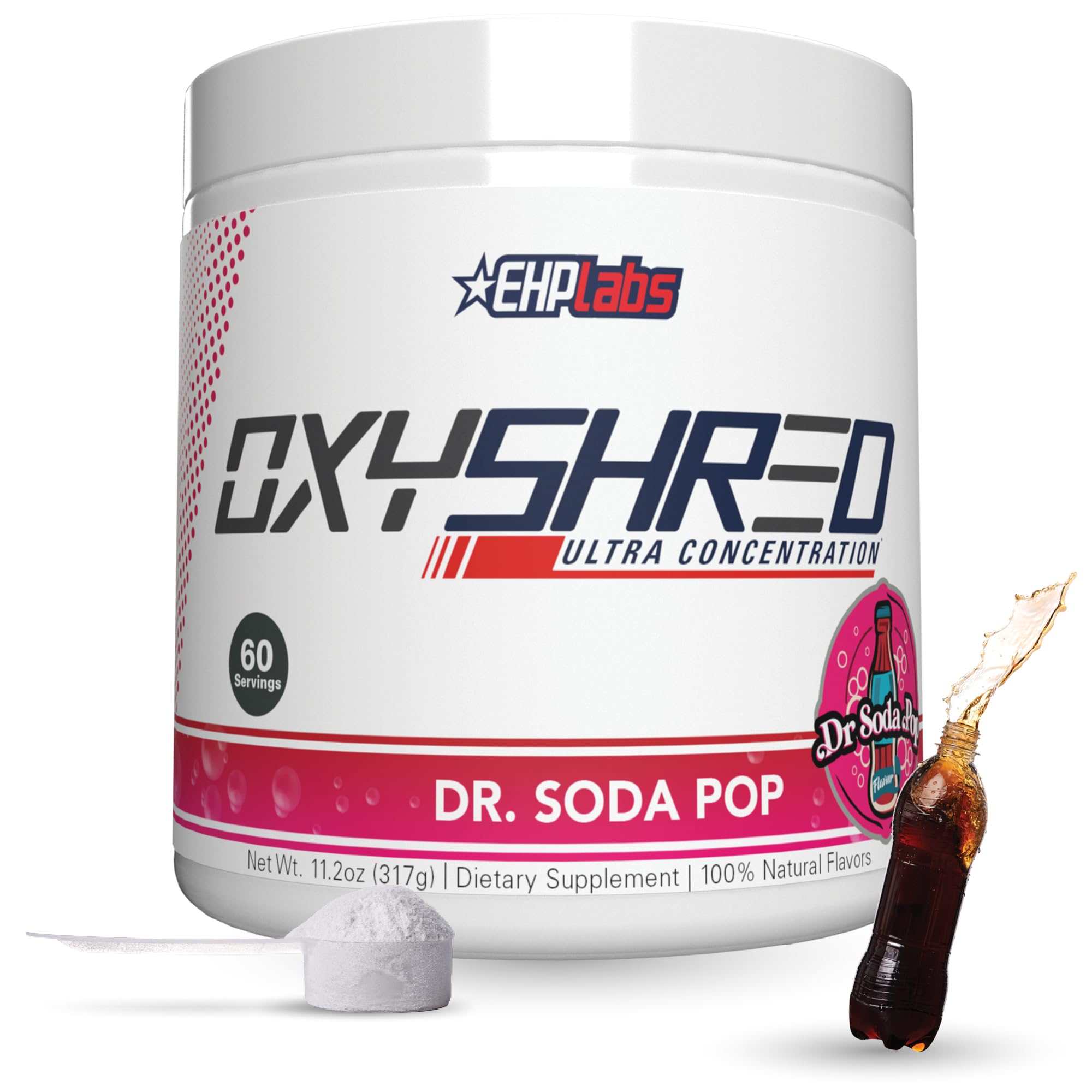 EHP Labs OxyShred frente del envase mostrando diseño y beneficio energizante