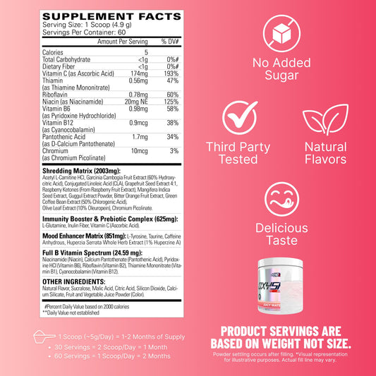 Polvo de OxyShred textura fina EHP Labs para mezcla fácil