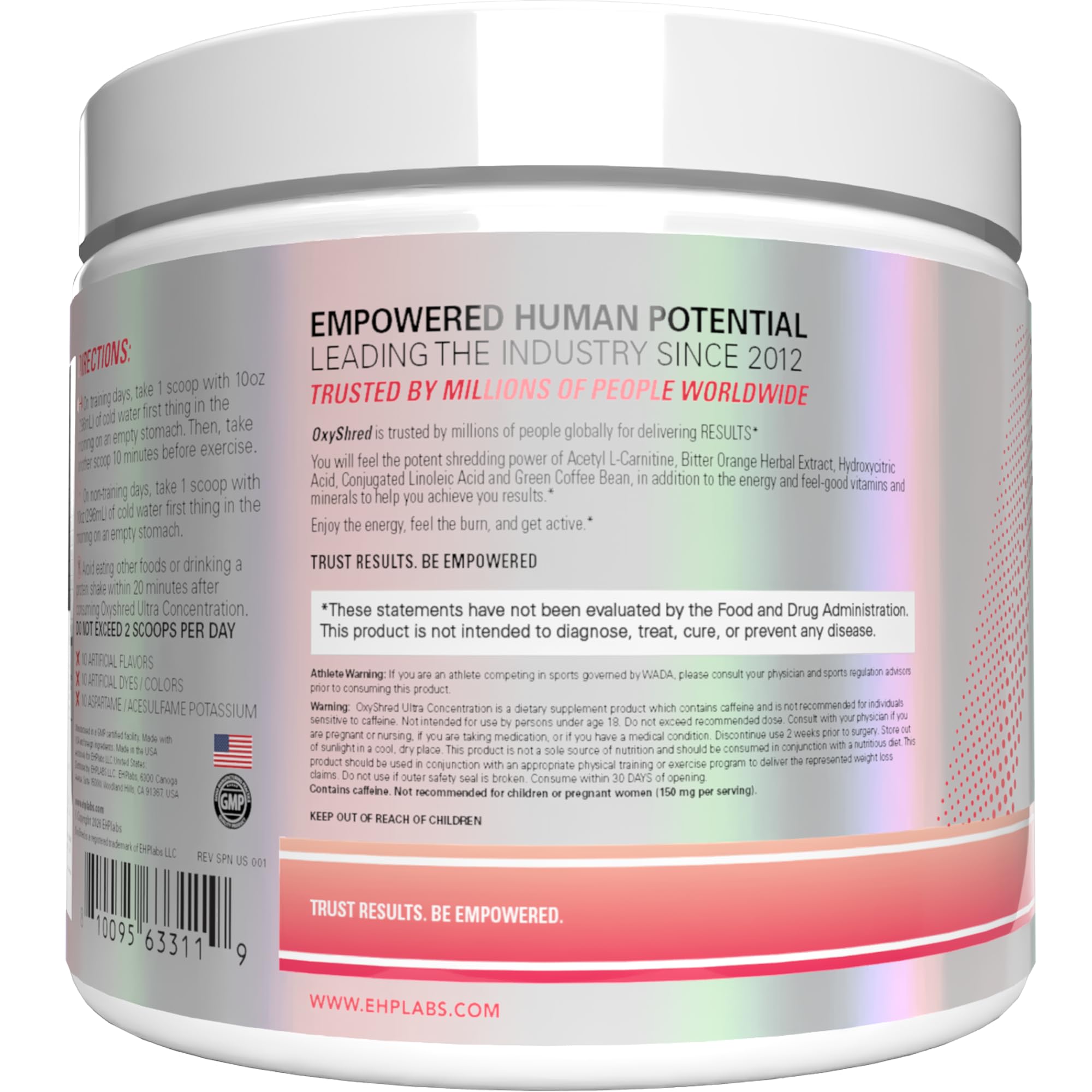 Sabor Juicy Watermelon de OxyShred EHP Labs servido con rodaja