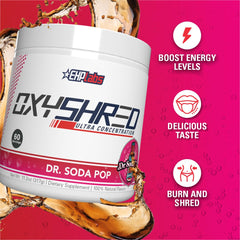 EHP Labs OxyShred servicio disuelto en vaso para energía previa al entrenamiento