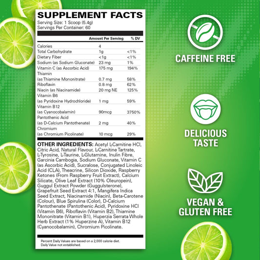 Polvo Mojito de EHP Labs OxyShred textura fina que facilita mezcla y sabor refrescante