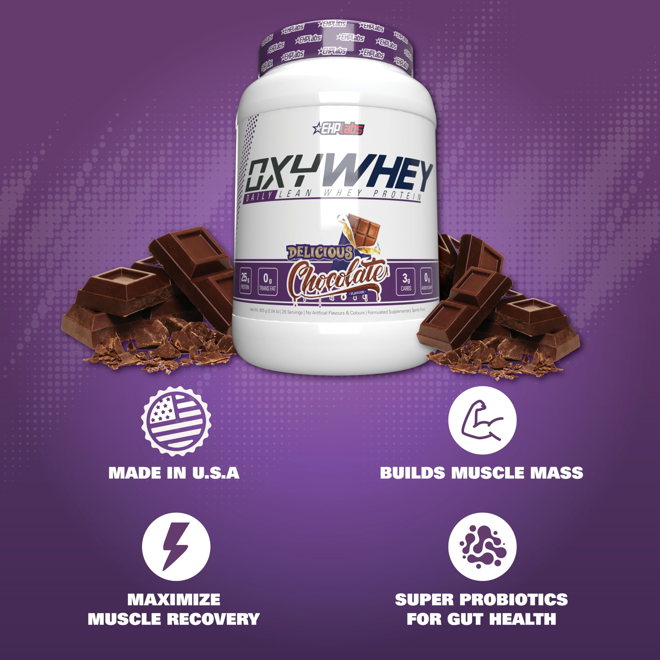 Batido preparado de OxyWhey en vaso, EHP Labs, recuperación sabrosa