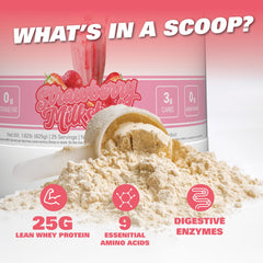 Etiqueta nutricional de OxyWhey mostrando macros y vitaminas B