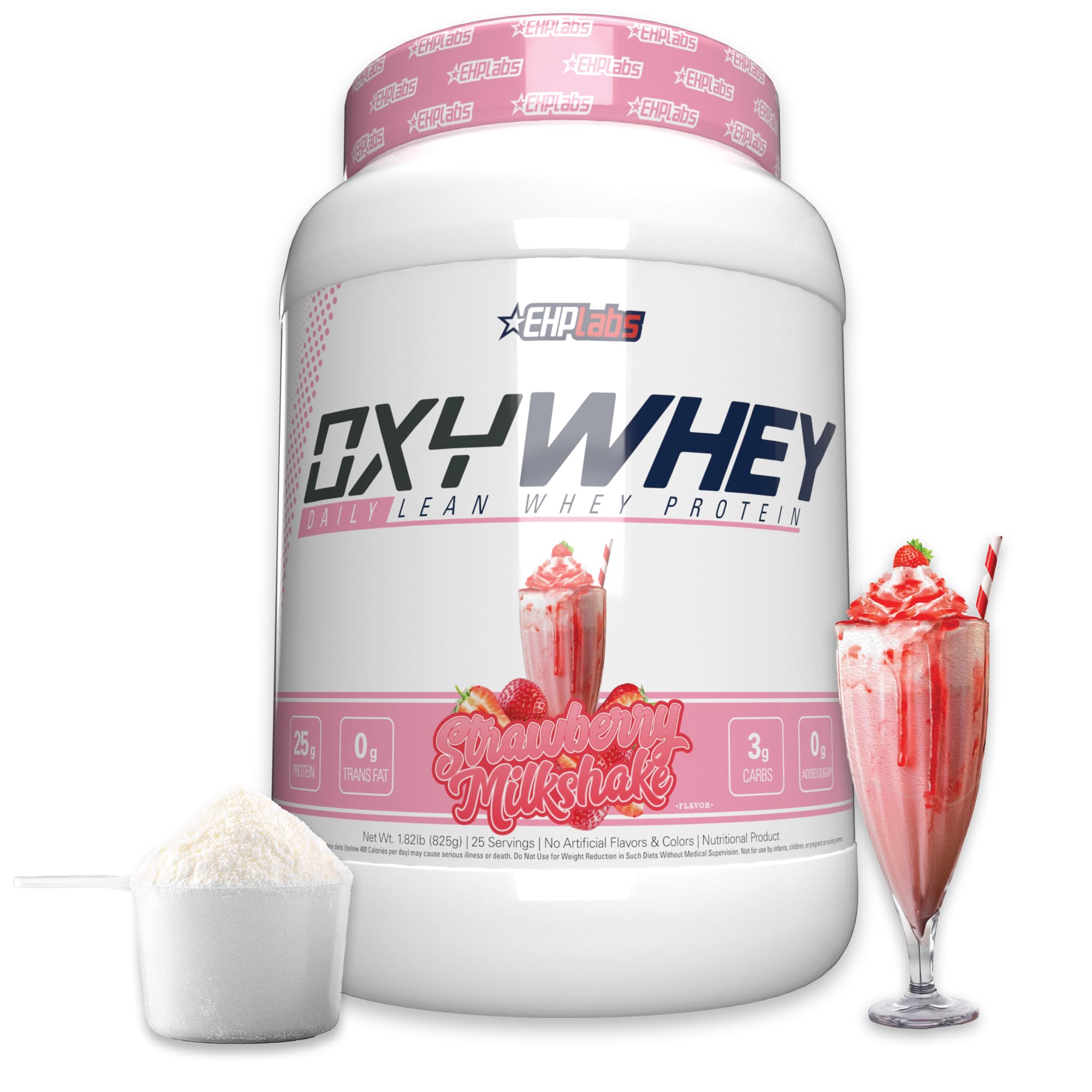 EHP Labs OxyWhey frente del envase mostrando presentación y sabor