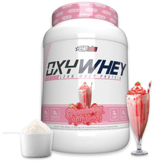 EHP Labs OxyWhey frente del envase mostrando presentación y sabor