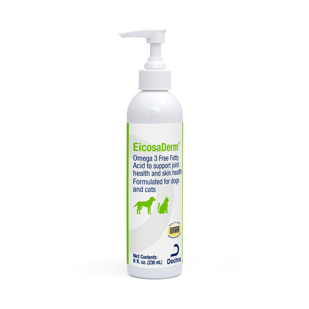EicosaDerm botella frontal mostrando etiqueta y beneficio piel sana