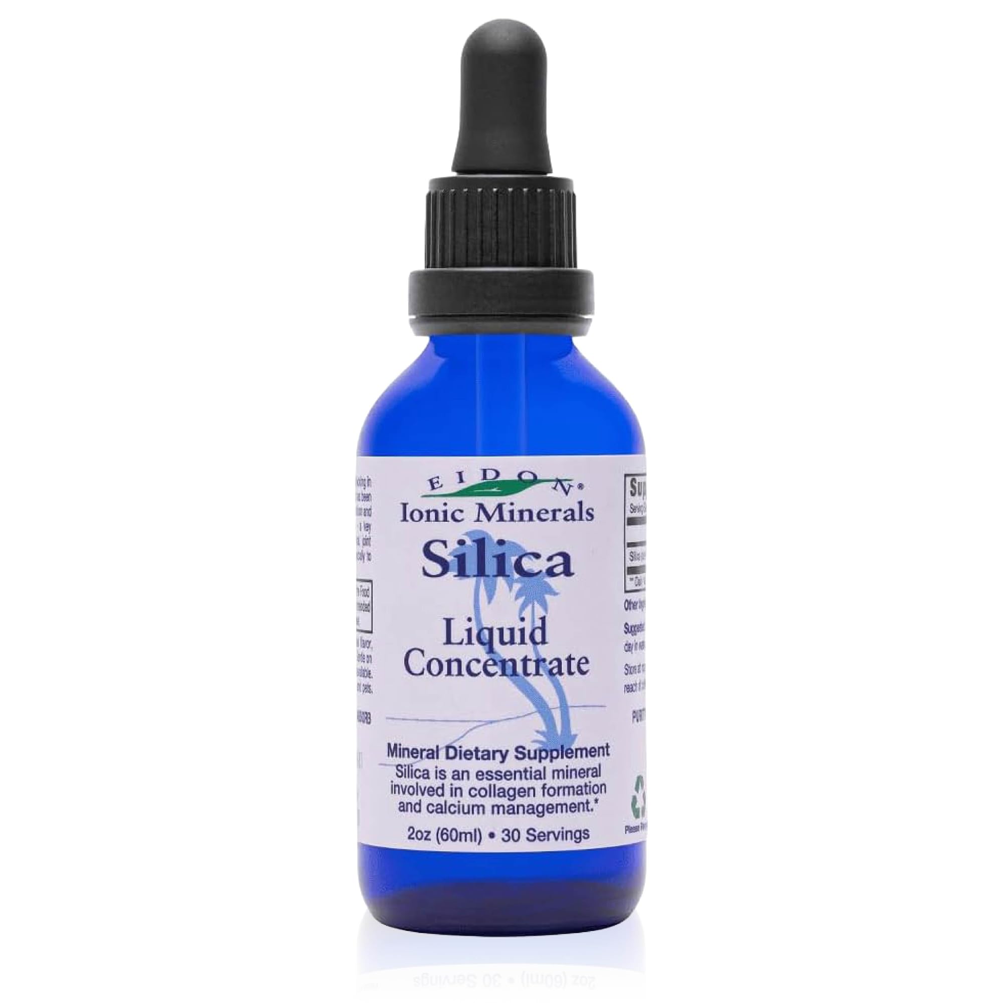 Eidon Ionic Minerals frasco frontal mostrando etiqueta y tamaño 2 oz