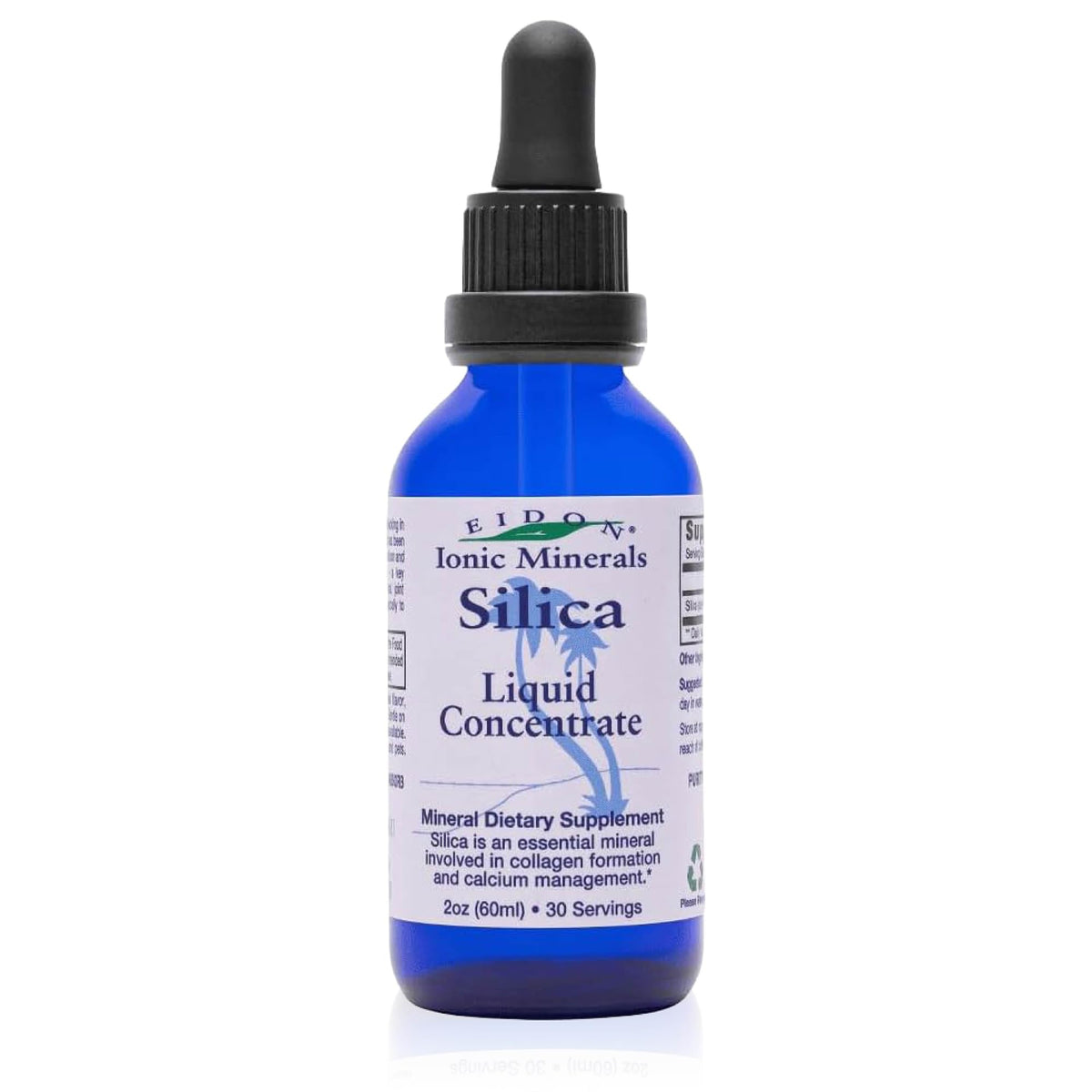 Eidon Ionic Minerals frasco frontal mostrando etiqueta y tamaño 2 oz