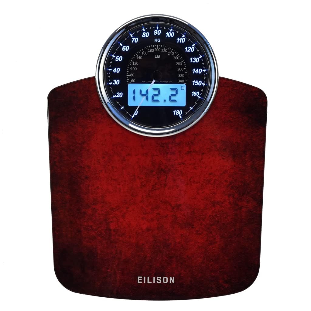 EILISON vista frontal roja con pantalla grande y diseño seguro