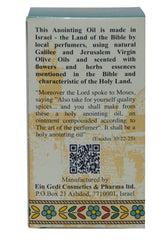 Ein Gedi aceite en uso en acto ritual con sensación solemne