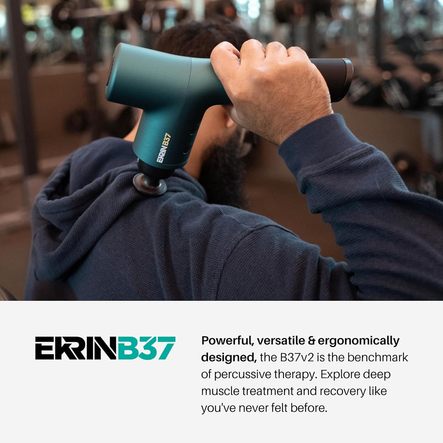 Ekrin B37v2 detalle del agarre ergonómico, fácil alcance a la espalda