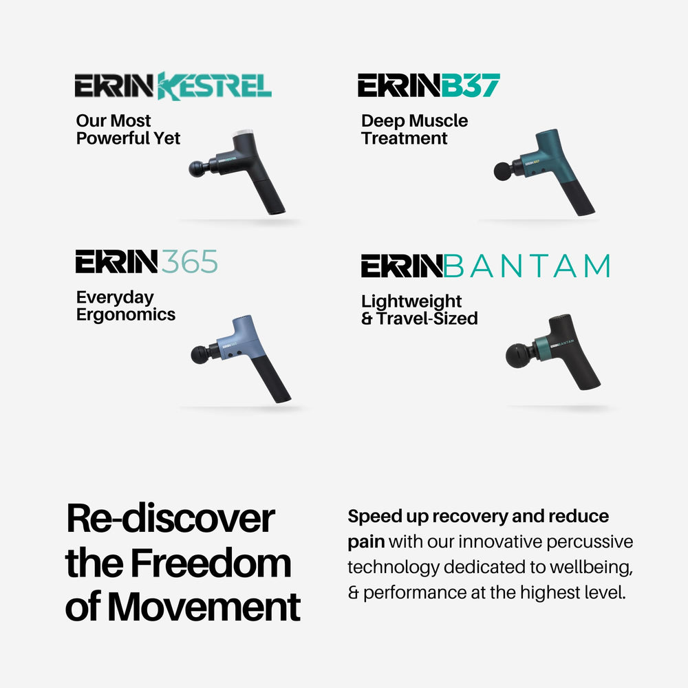 Ekrin Athletics Bantam set completo con cuatro accesorios demostrando versatilidad