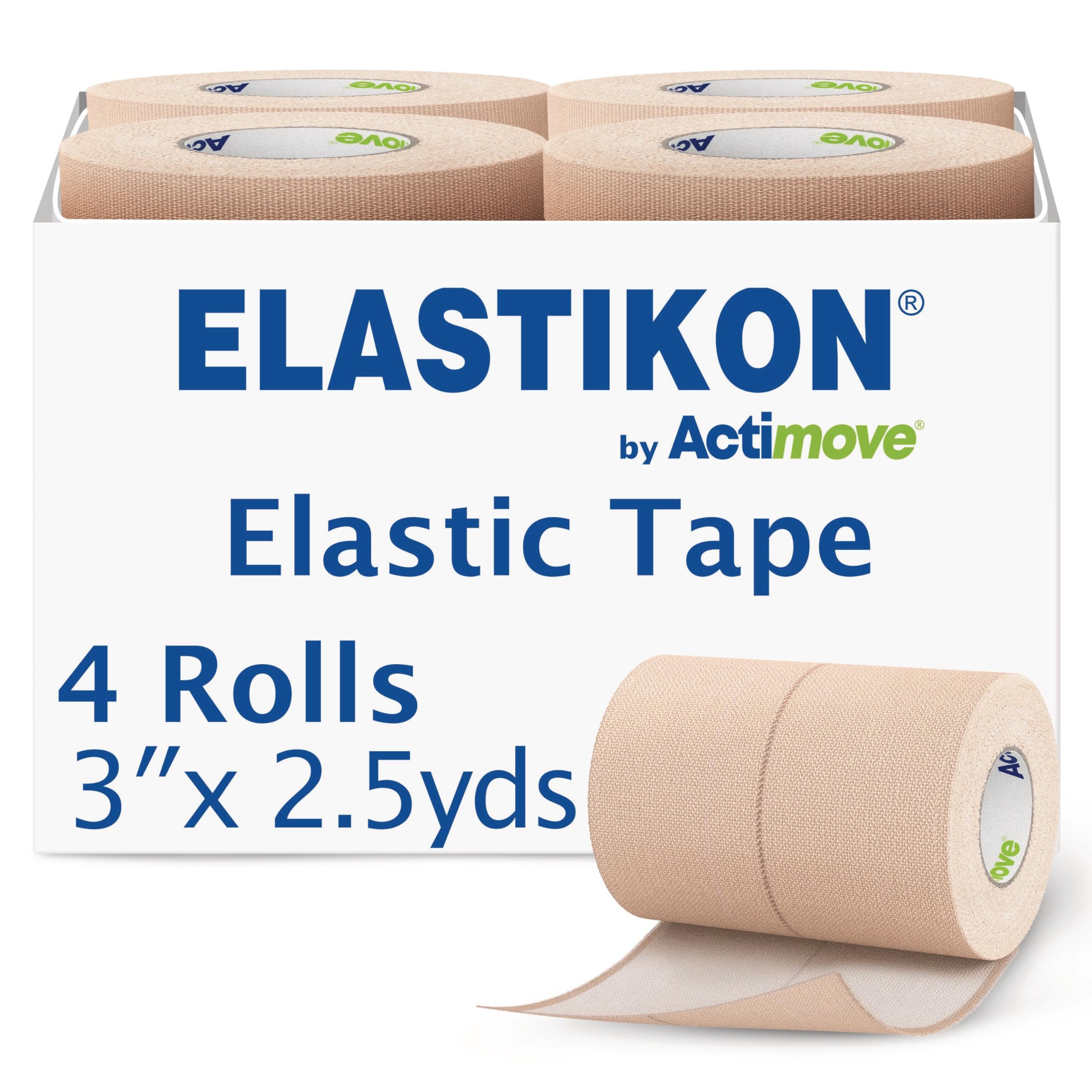 Elastikon by Actimove frente del empaque mostrando beneficio soporte confiable
