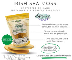 Elderwise Organics detalle de hojas enteras secas que muestra textura y calidad natural
