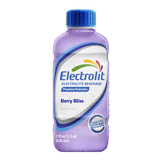 Electrolit: botella 21 fl oz vista frontal con etiqueta clara y cómodo agarre