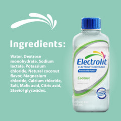 Paquete de 12 botellas Electrolit coco listo para almacenamiento y consumo