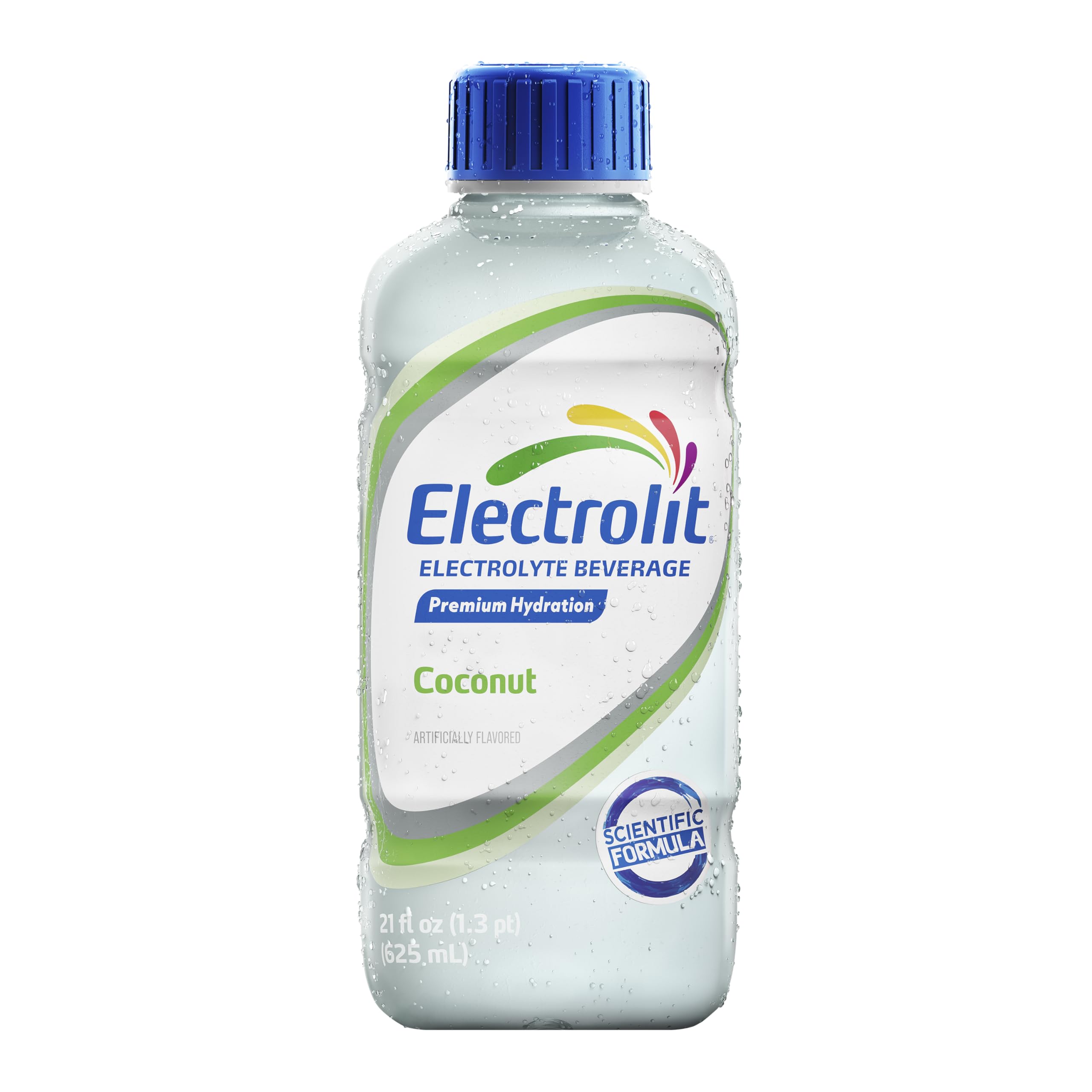 Detalle de la textura de la bebida Electrolit coco que sugiere sabor natural fresco