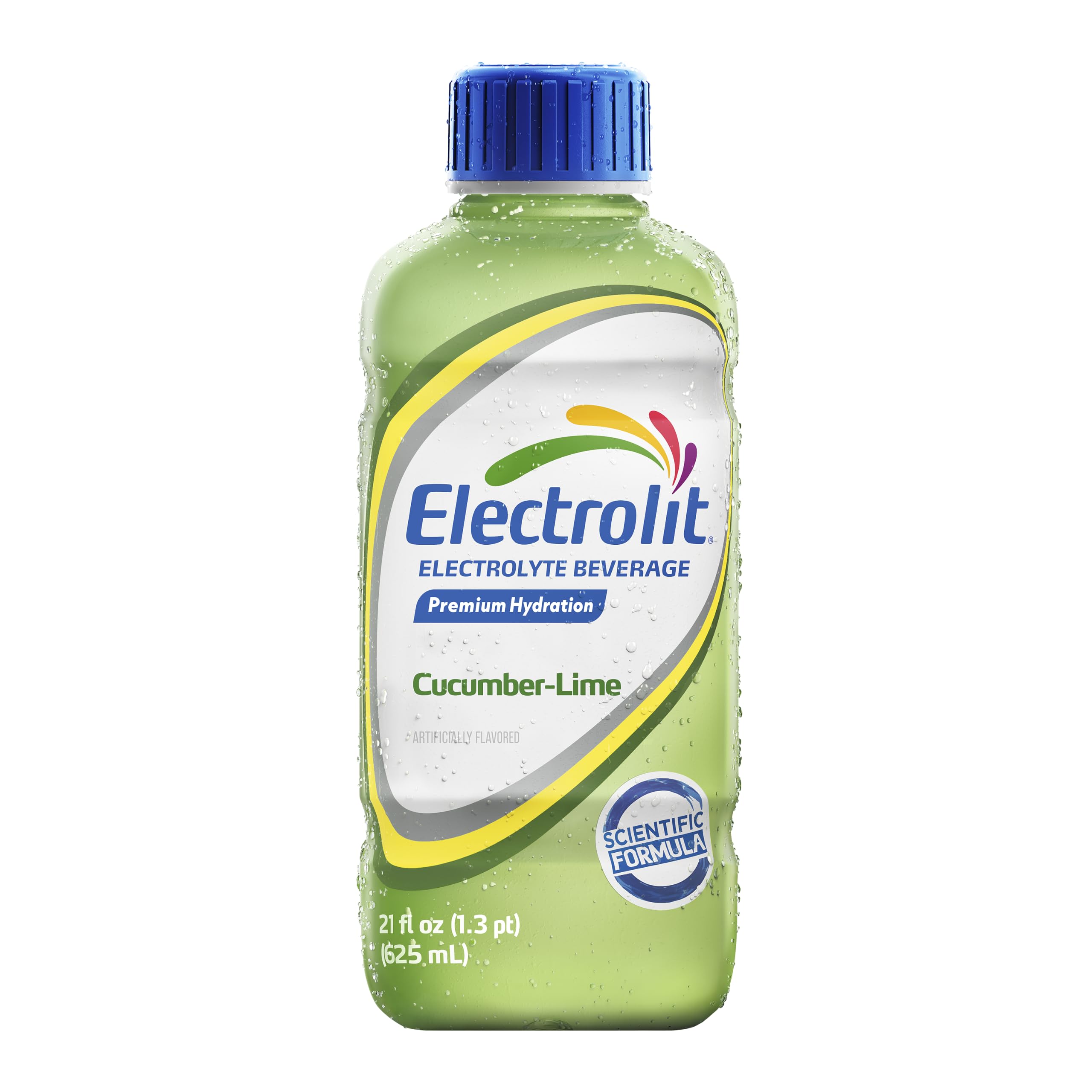 Electrolit detalle del líquido verde claro para apreciar textura y aspecto refrescante