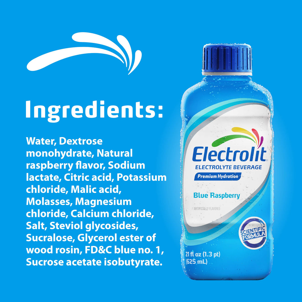 Electrolit etiqueta nutricional destacando electrolitos y ingredientes