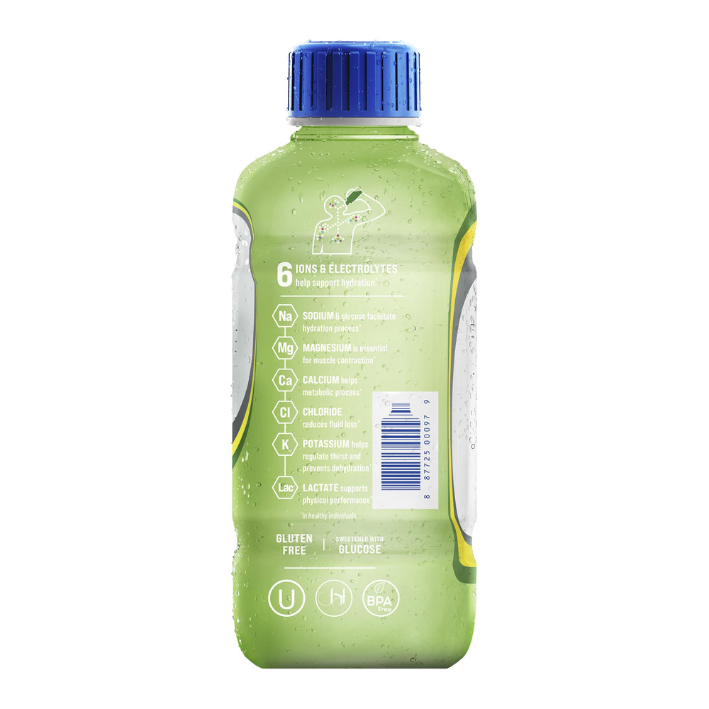 Electrolit etiqueta nutricional visible con lista de electrolitos y contenido por porción