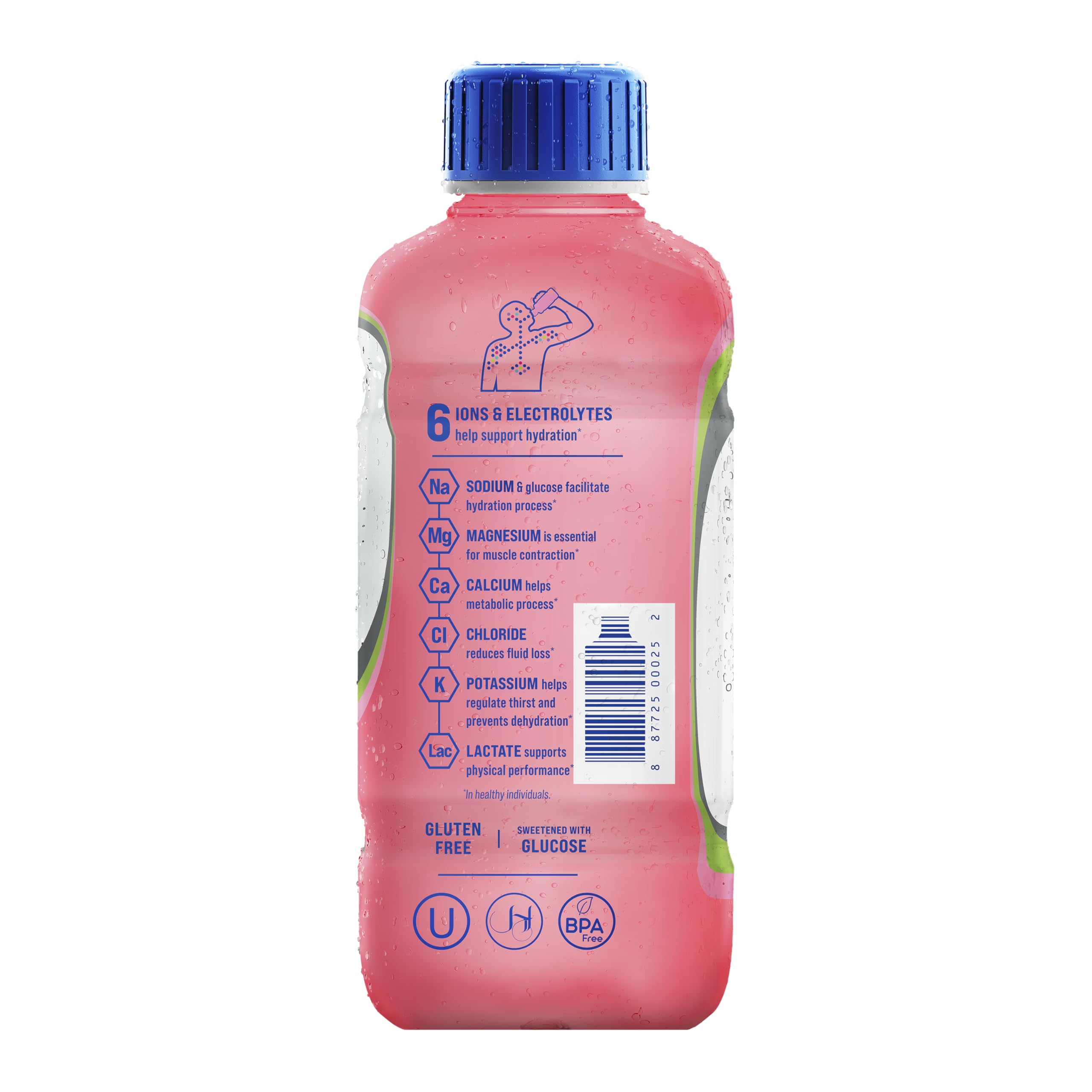 Electrolit botella junto a objetos para comparar tamaño y porción generosa