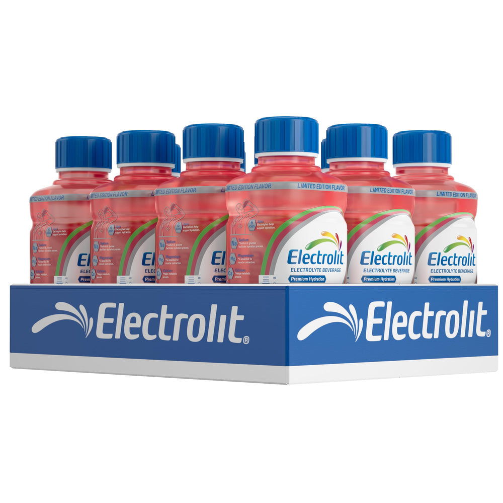 Electrolit botella frontal sandía-lima mostrando diseño y volumen