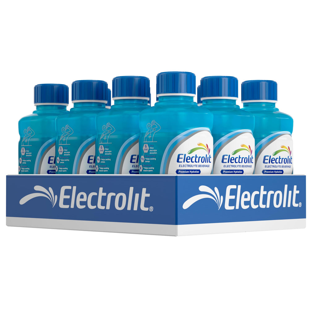 Electrolit frontal paquete de 12 mostrando conveniencia para hidratación