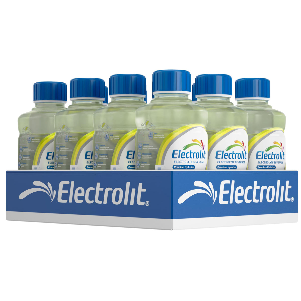 Electrolit botella limón-lima vista frontal con etiqueta visible para hidratación rápida