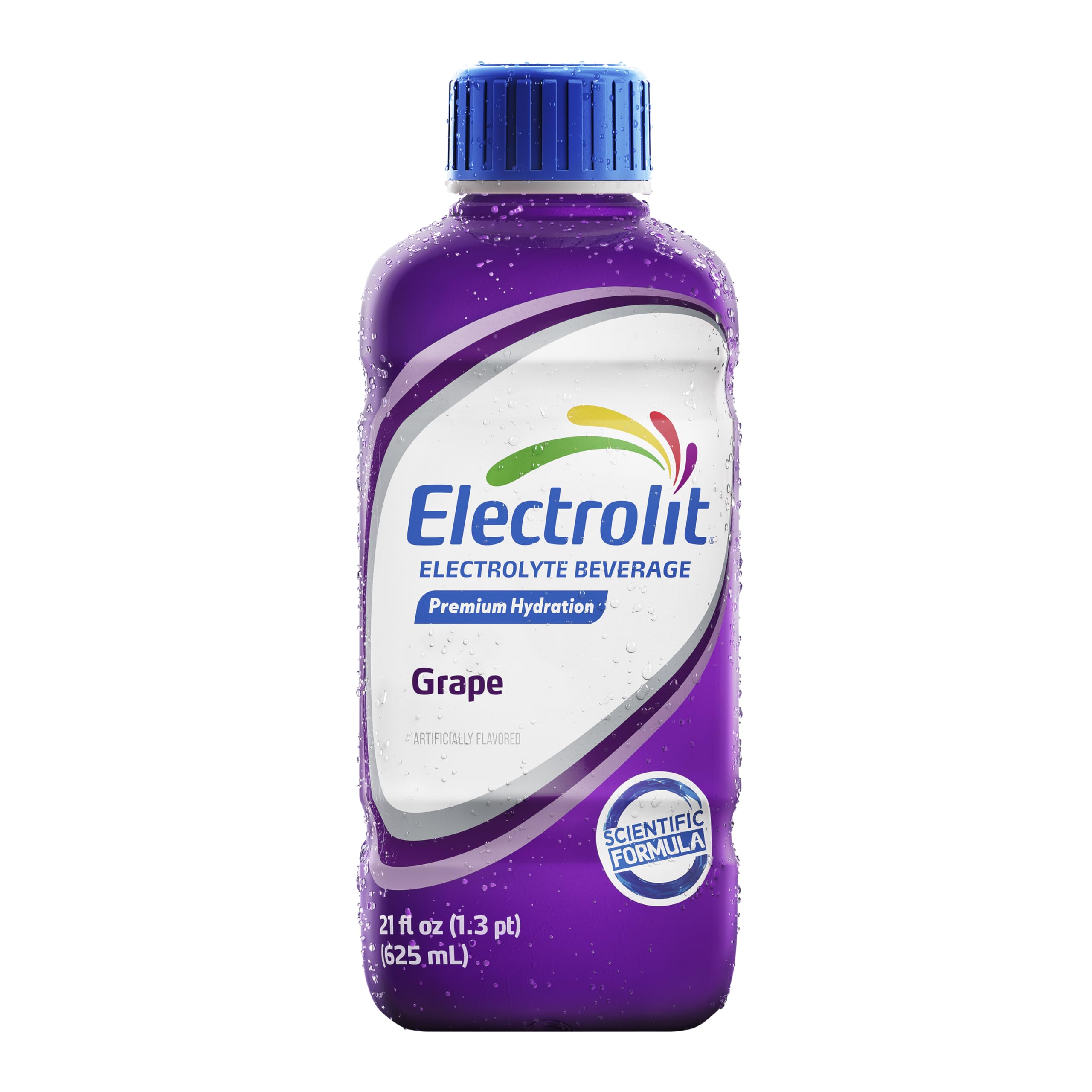 Detalle de textura y color morado de Electrolit uva para identificar sabor