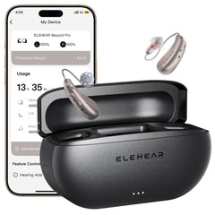ELEHEAR audífonos Beyond Pro frontal mostrando diseño elegante y beneficio claridad