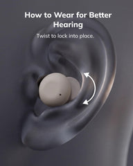 ELEHEAR auricular colocado en oído demostrando discreción y confort