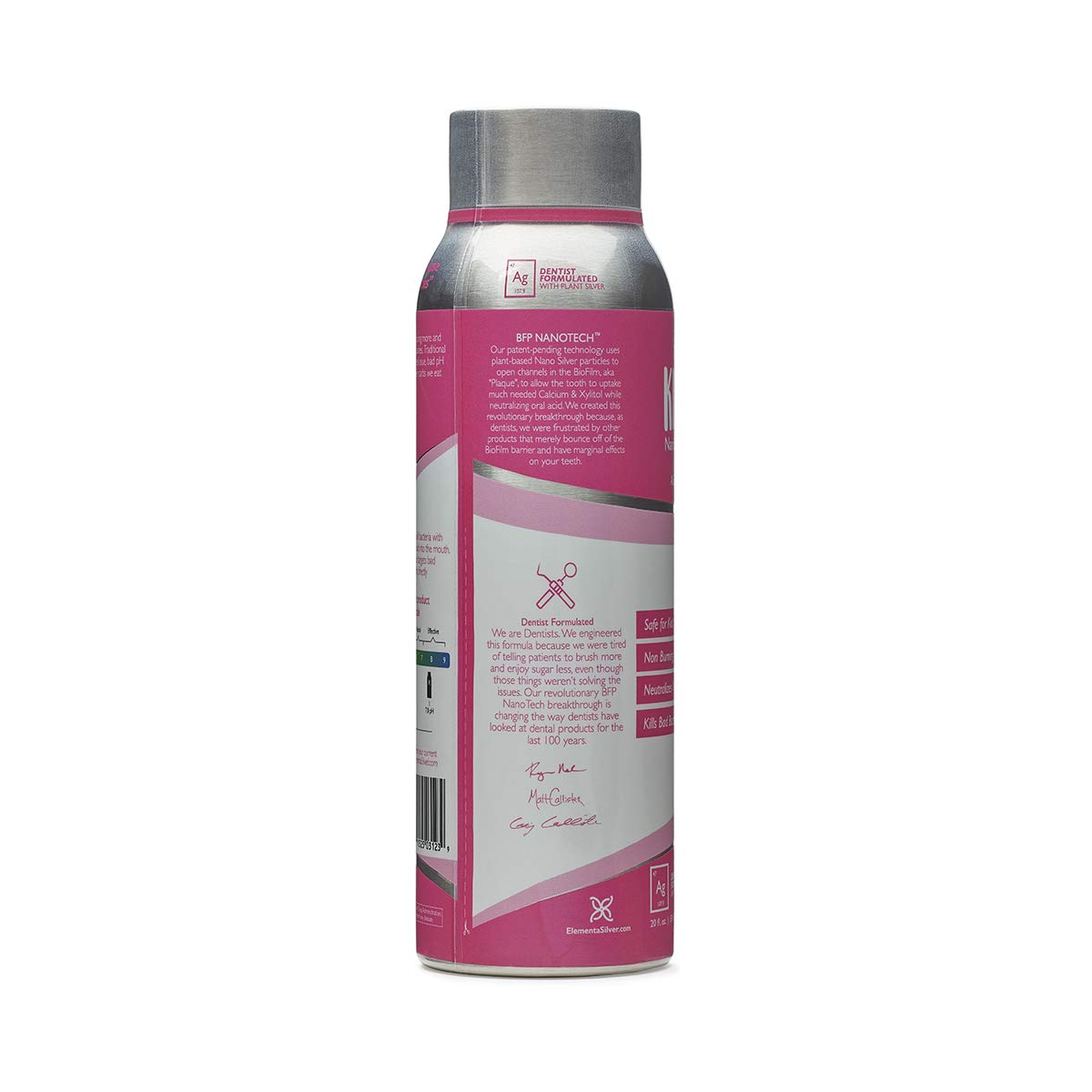 Elementa Silver primer plano de la textura del enjuague, sensación suave