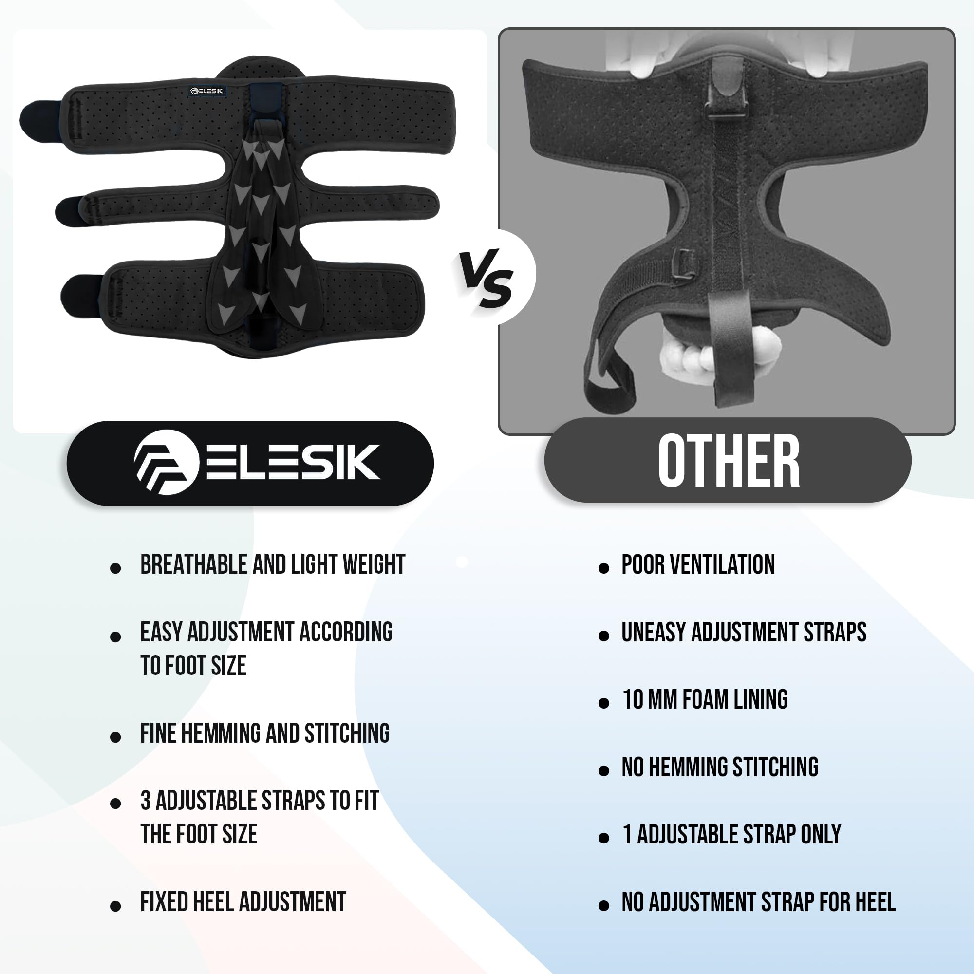 ELESIK etiqueta con instrucciones y materiales, fácil mantenimiento