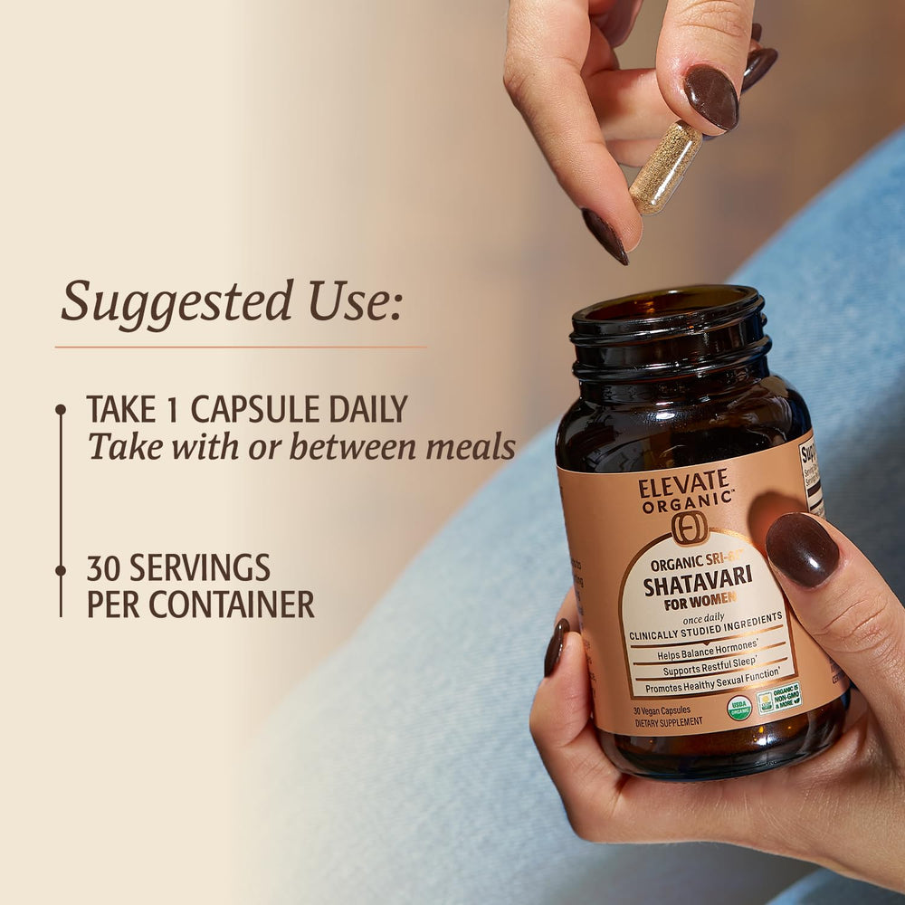 ELEVATE ORGANIC etiqueta con certificaciones USDA Organic y Non-GMO visible