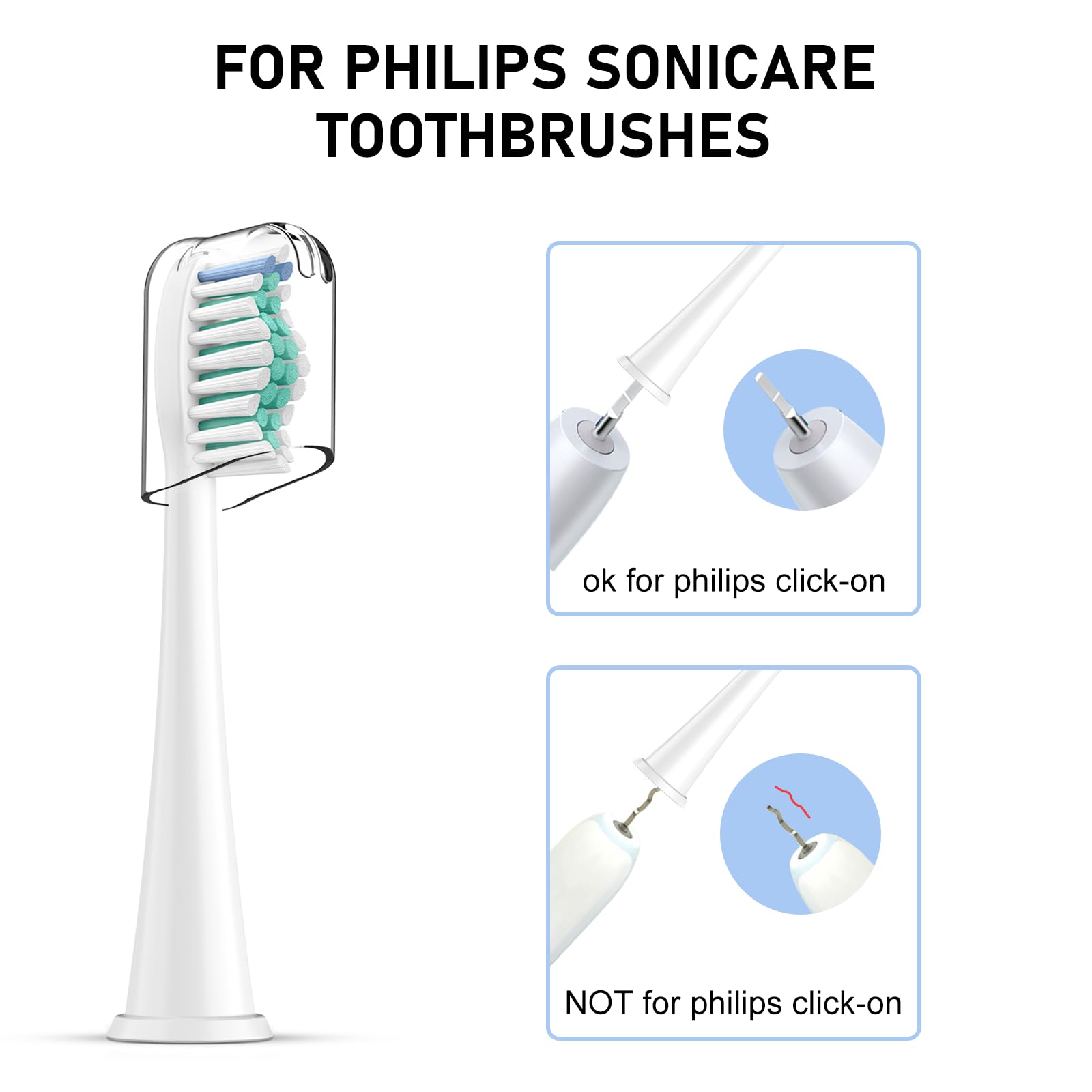 ELFIN etiqueta de compatibilidad con modelos Sonicare para elección segura